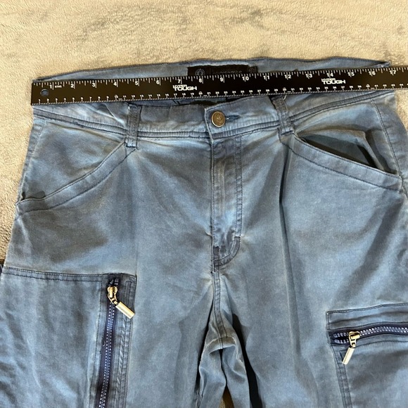 Akademiks Stretch Slim Fit Cargo Joggers Mens Pants Size 34x32 Blue Y2K HipHop - Picture 7 of 13